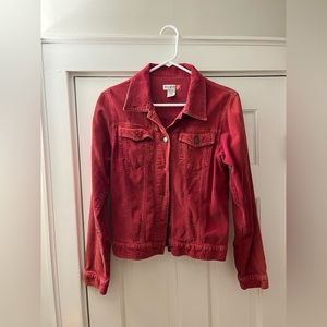 EUC Nordstrom Kali Girl Vintage Red Corduroy Jean Jacket - Size M